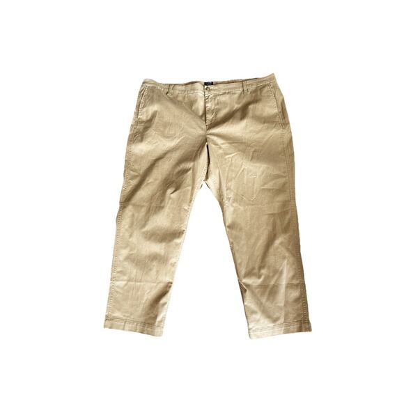 J Crew High Rise Girlfriend Chino Pant Women 22 Khaki Casual Minimalist Neutral - Picture 2 of 13